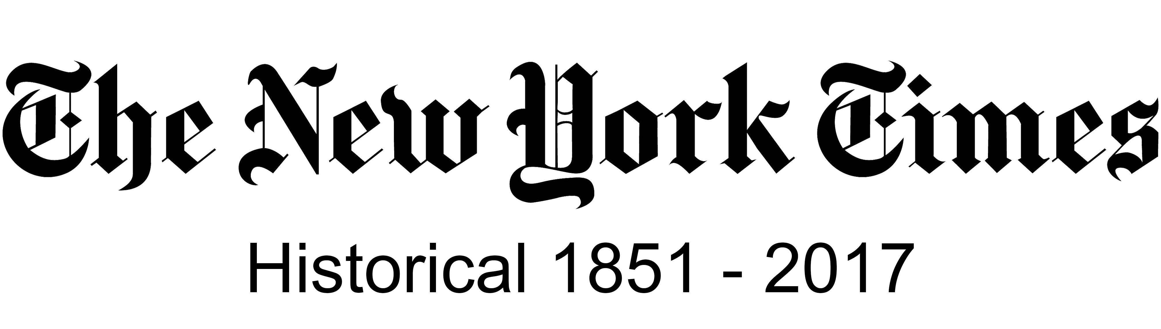 New York Times Historical, 1851-2017