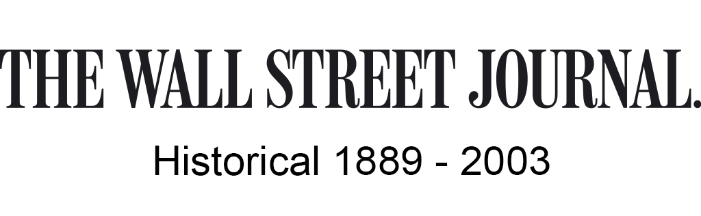 The Wall Street Journal Historical, 1889-2003