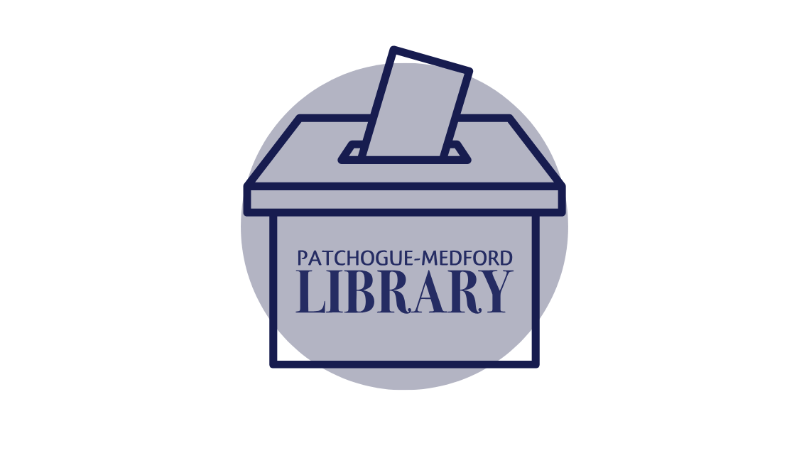 vote box with library logo on it