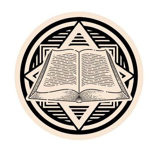 open book in circle design