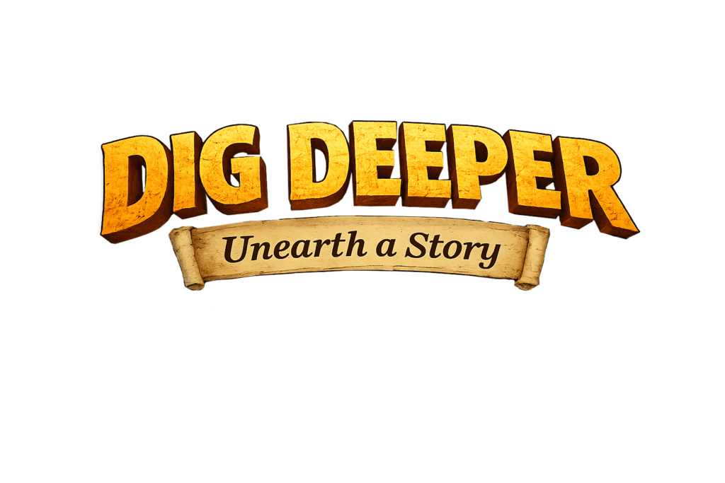 dig deeper unearth a story logo