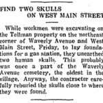 "Find Two Skulls on West Main Street"
The Patchogue Advance, 11/28/1930